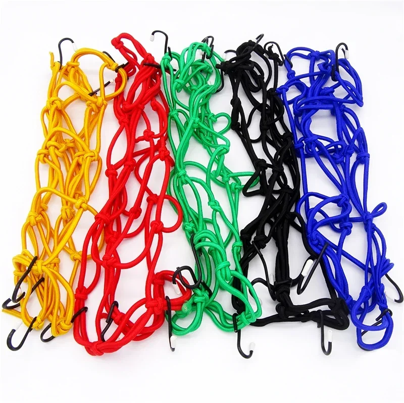 30x30cm Motorcycle Cargo Net Motorbike Bicycle Elastic Net for Helmet Storage Bungee Fuel Tank Luggage Net with Hooks view 3
