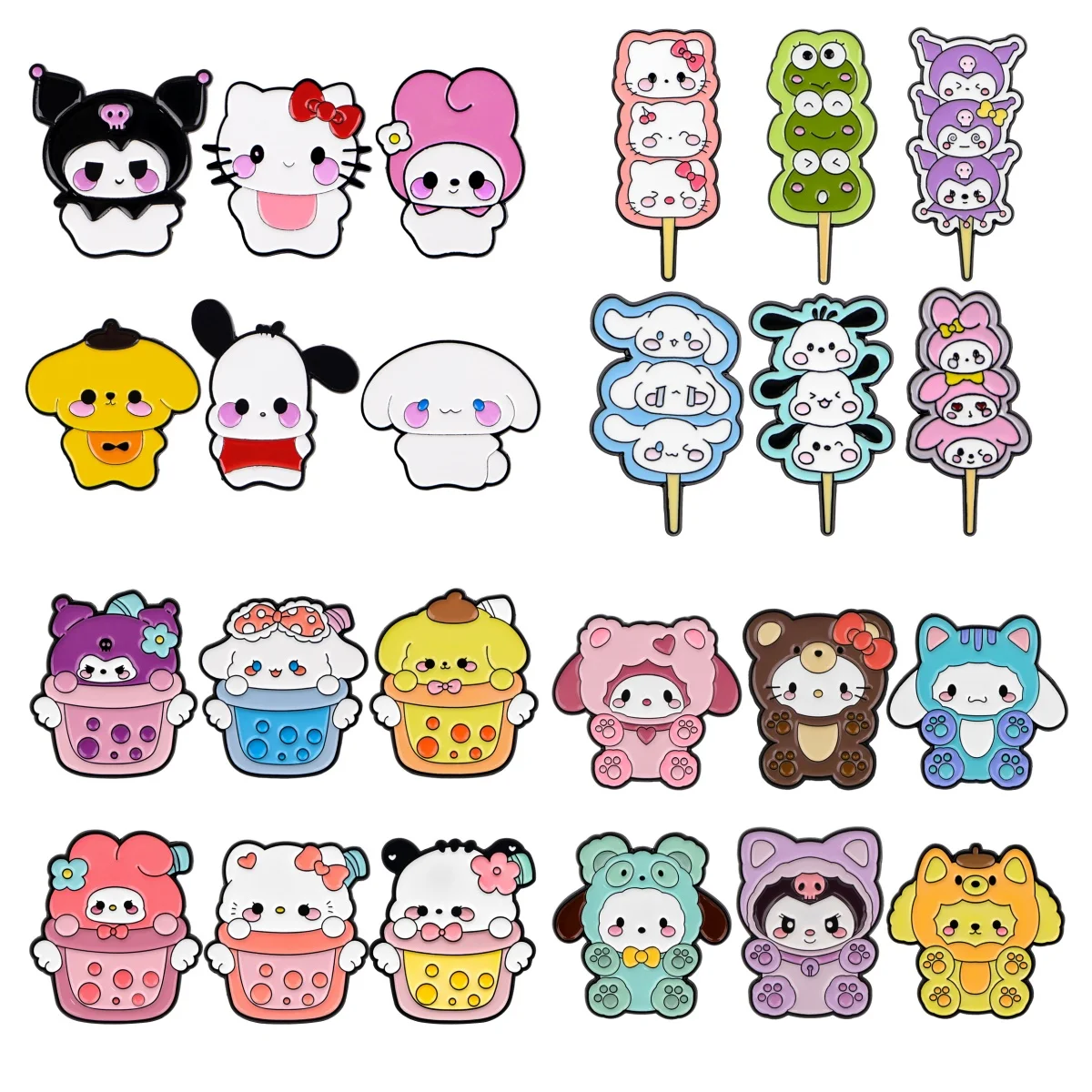 

Mix 6pcs/set Enamel Pin Anime Animals Series Brooches For Lapel Pins Badge on Backpack Fashion Costume Accessories Jewelry Gifts