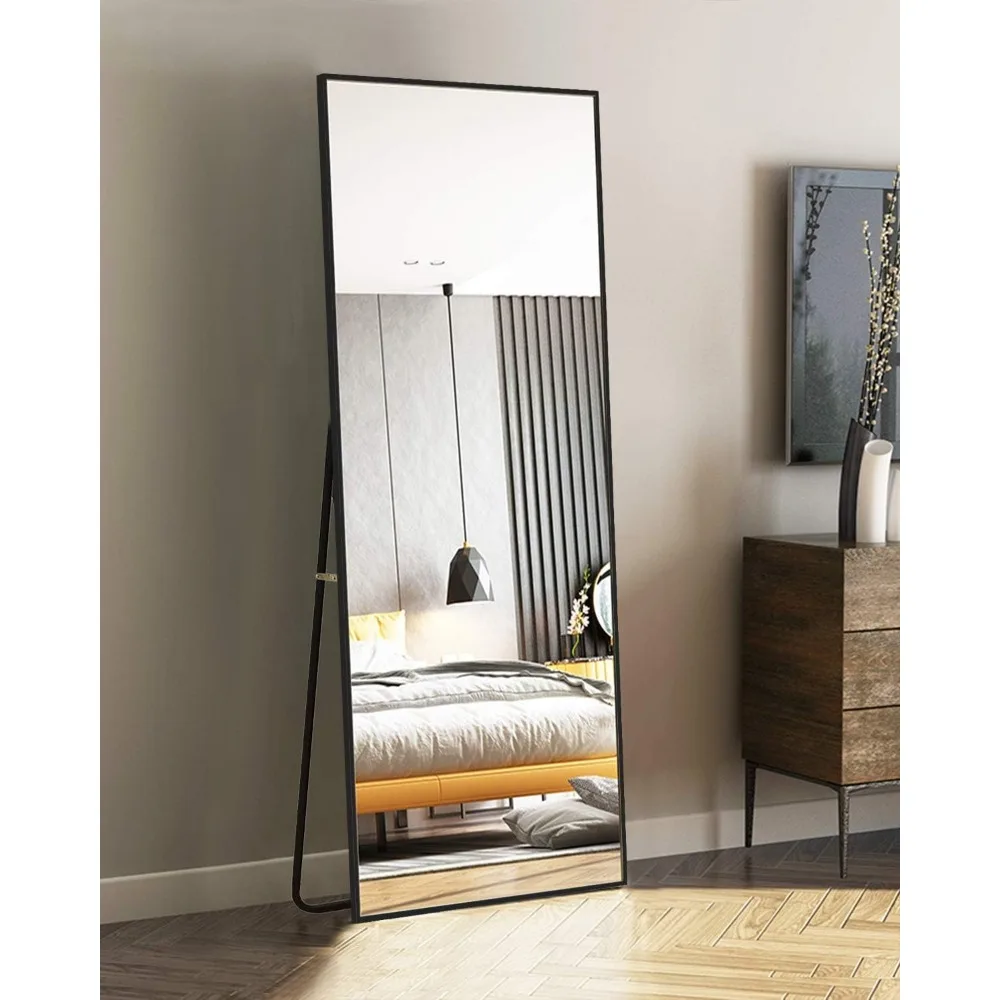 Miroir mural pleine longueur pour la maison, la chambre à coucher, le salon, la coiffeuse, l'option penchée ou sur pied, idéal pour tout le corps V