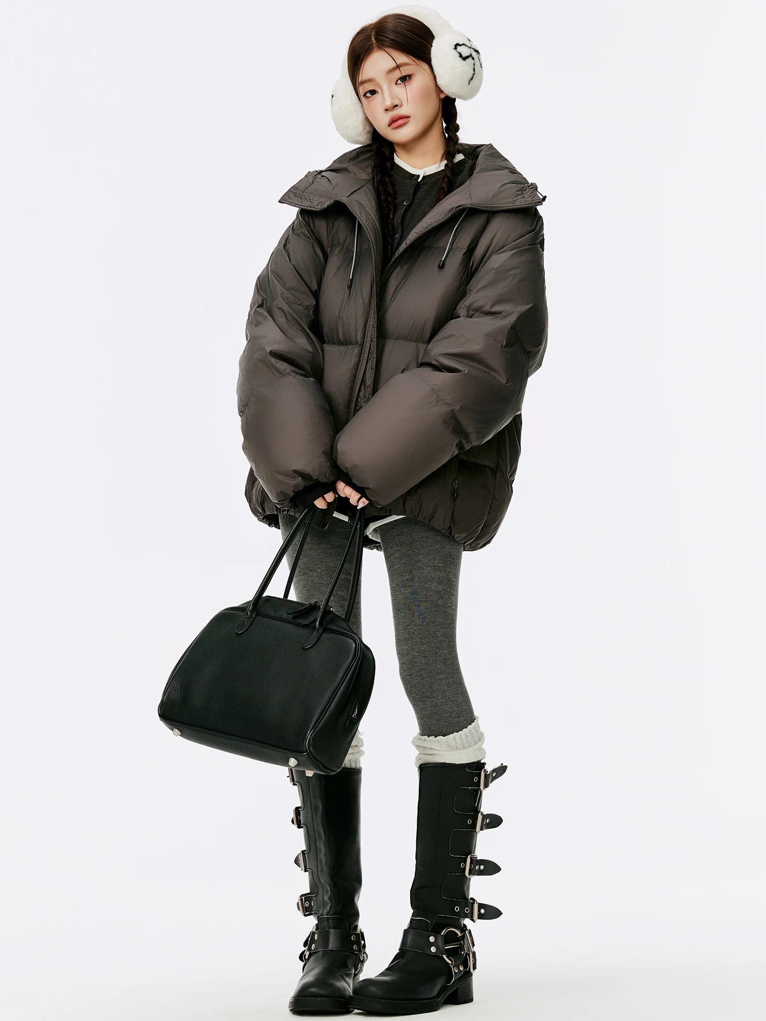 

Burgenland коричневый пуховик с капюшоном, женская зимняя новинка, красивая верхняя одежда, милое нейлоновое пуховое пальто