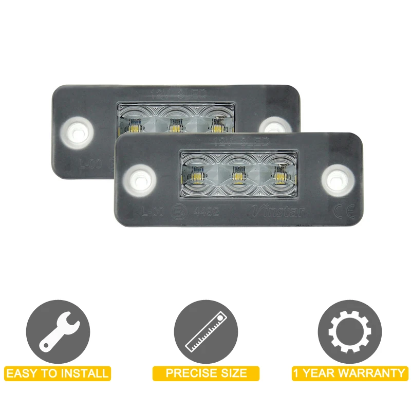 12V LED Number Plate Lamp For Audi A8 D3 2002 2003 2004 2005 2006 2007 2008 2009 2010 White License Plate Light Assembly
