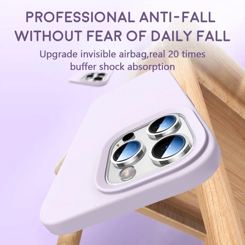 Original Liquid Silicone Case For iPhone 15 14 13 12 11 Pro Max Mini XR X XS Max 7 8 6 6s Plus Shockproof Back Cover Accessories - náhled 6