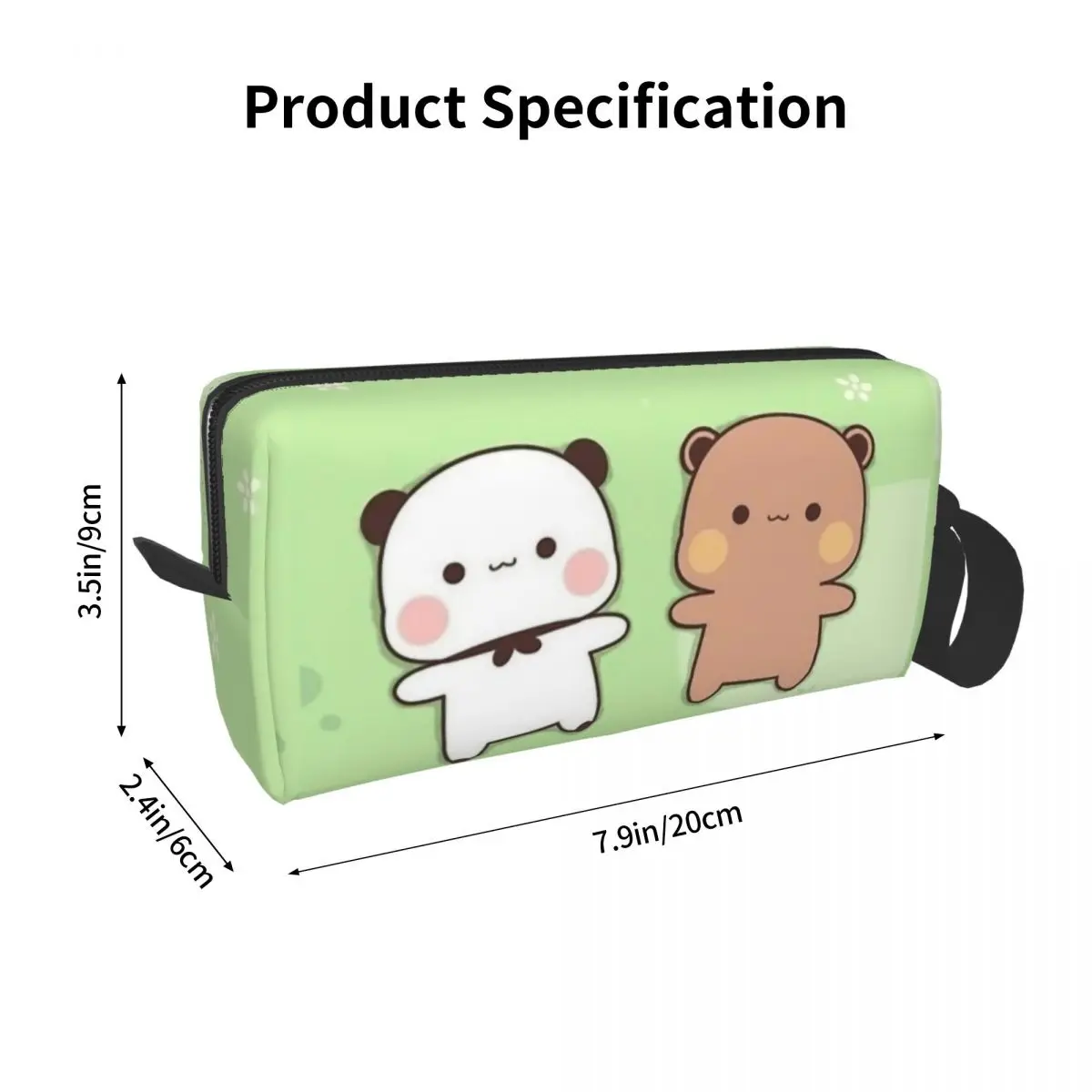 Green Bubu Dudu Panda Baby Bears Makeup Bag Large Cosmetic Bag Men Women Toiletry Bags Dopp Kit