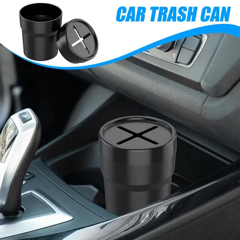 Mini Trash with Lid Car Bin Cup Holder Multifunctional Auto Interior Pen Tissue Coin Organization Car Interior Accessories