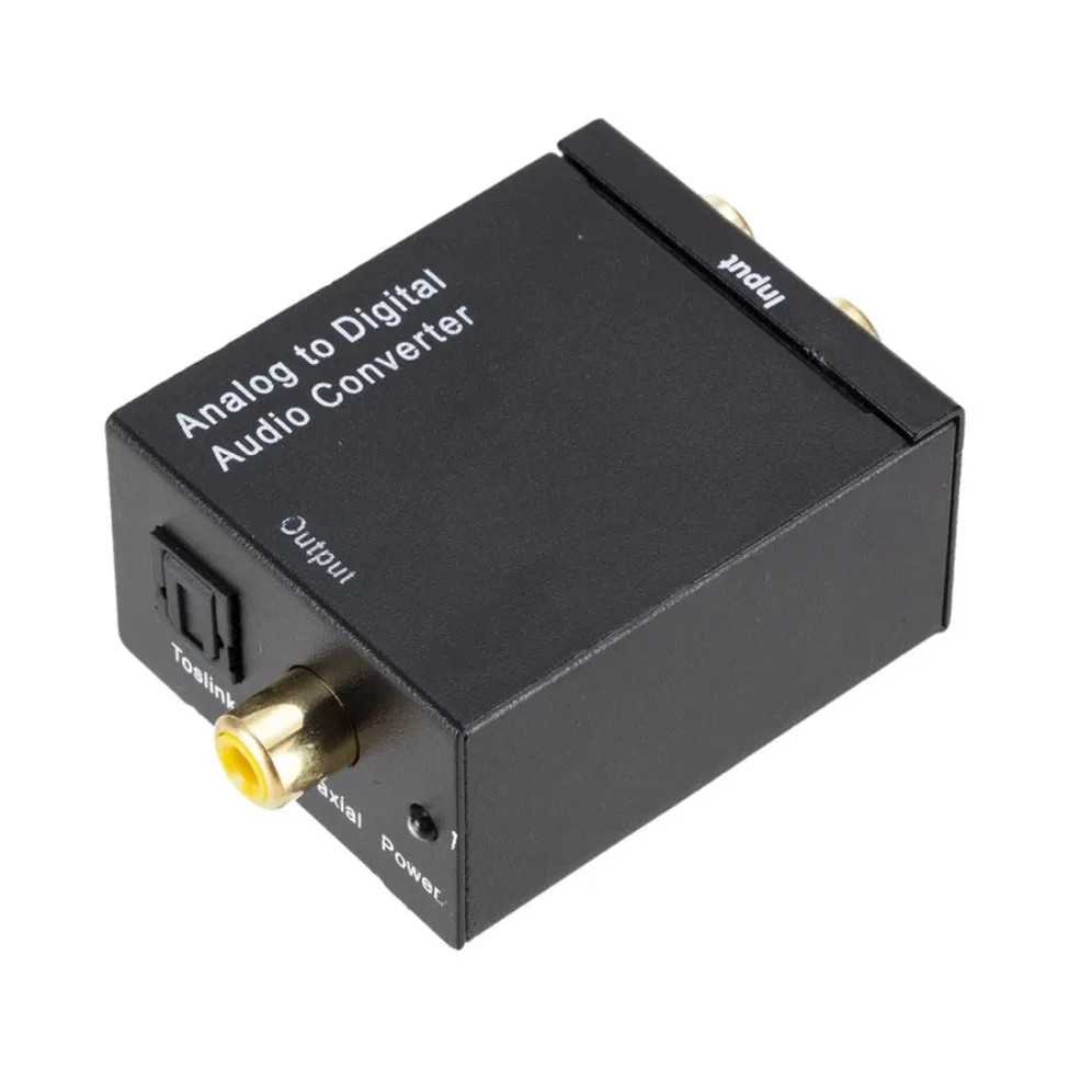 Analog to Digital Converter ADC Audio Analog to Digital (Optical/Coaxial) Converter Optical Coaxial RCA Toslink SPDIF Adapter