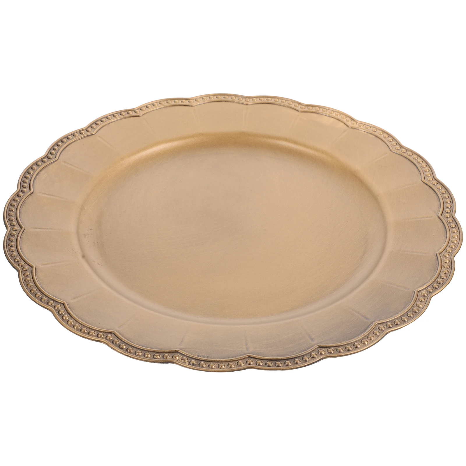 

Retro Serving Vintage Embossed Food Dinner Rustic Style Decorative Plate For Home Restaurant Use Pp Material Cake Dessert Pasta