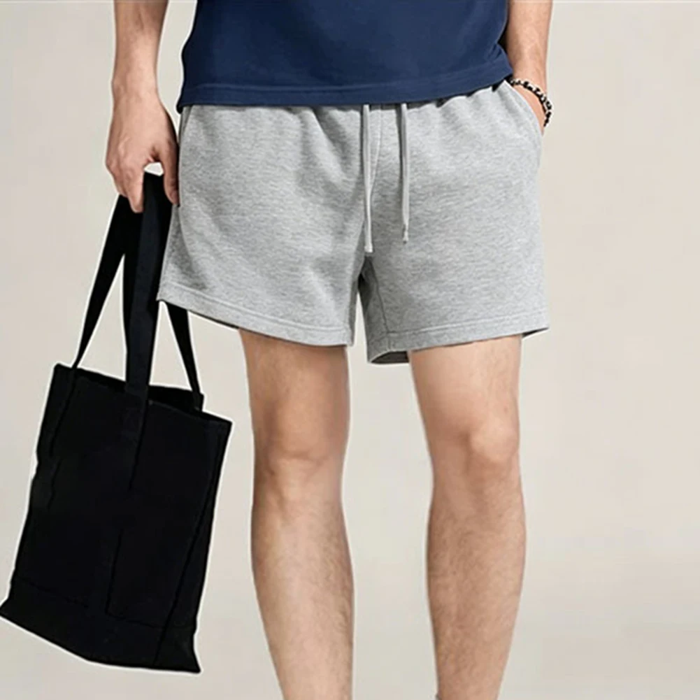 Men\'s Gym Fitness Shorts Loose Fit Elastic Waist Drawstring Design for Jogging Running Summer Breathable Casual Wear