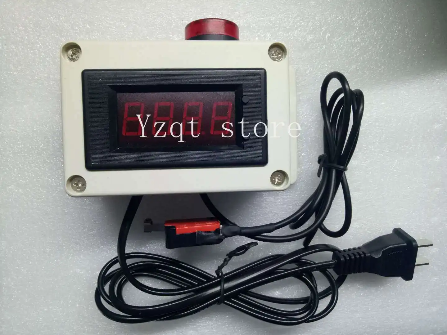 Electronic timer, 4-digit alarm timer _AC220V cassette with headlights, supports sensor timing