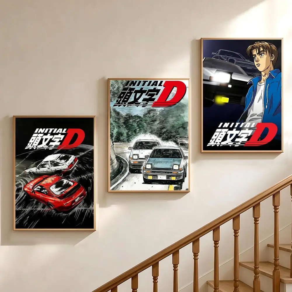 anime Initial D Fourth Stage1 Poster Poster HD Printing Soothing and Cream Style Home Decor for the Living Room Cafes Gift