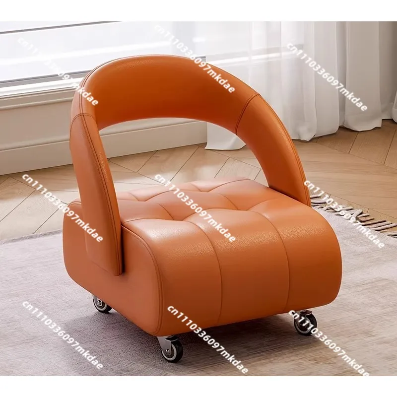 

Premium sense pulley silent small bench, sofa stool backrest home universal wheel living room