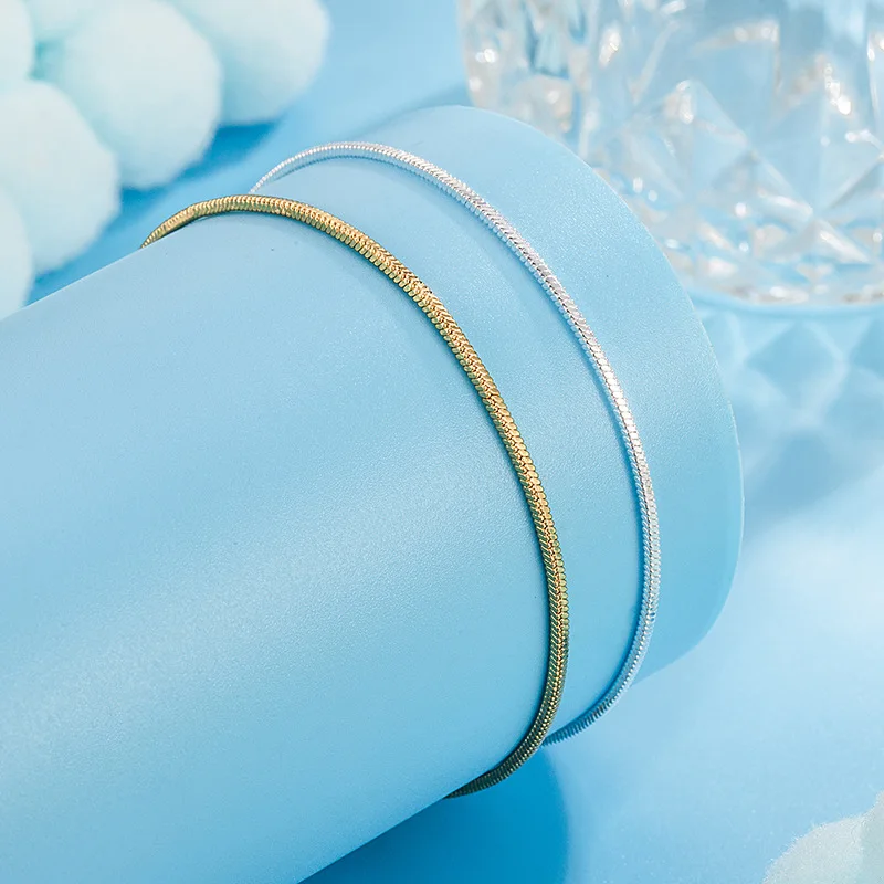 

New 925 Sterling Silver Bracelet Personality Charm Simple Style Bracelet Birthday Party Gift for Women's Exquisite Jewelry