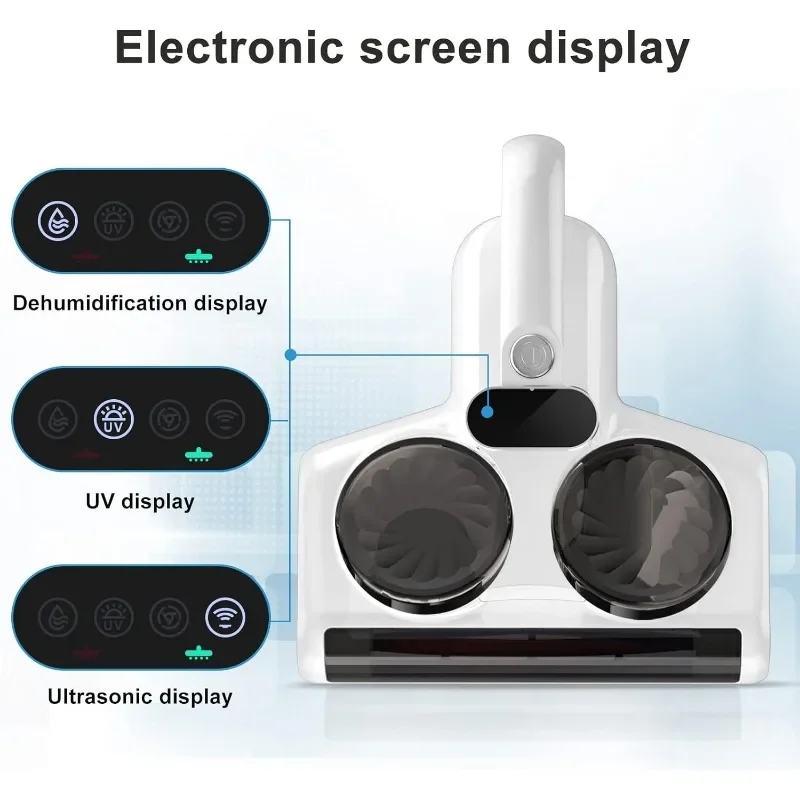 Bed Vacuum Cleaner, UV Mattress Vacuum with Roller Brush & High Heating, Upgrade Double Dust Cup, 400W Powerful Suction Handheld