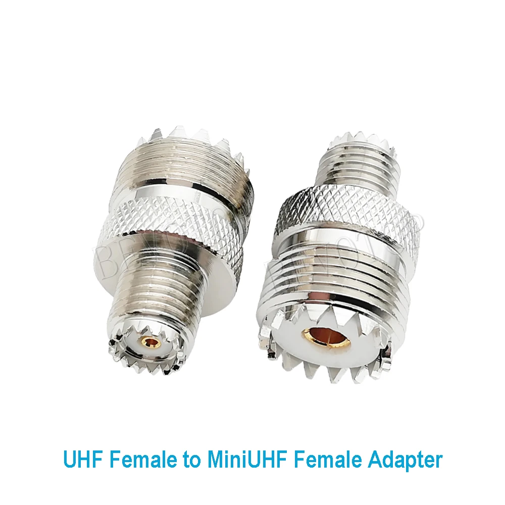 1PCS Mini UHF to UHF Adapter PL259 SO239 UHF Female to MINIUHF Male Connector For KENWOOD Antenna TO Motorola RF Adapter