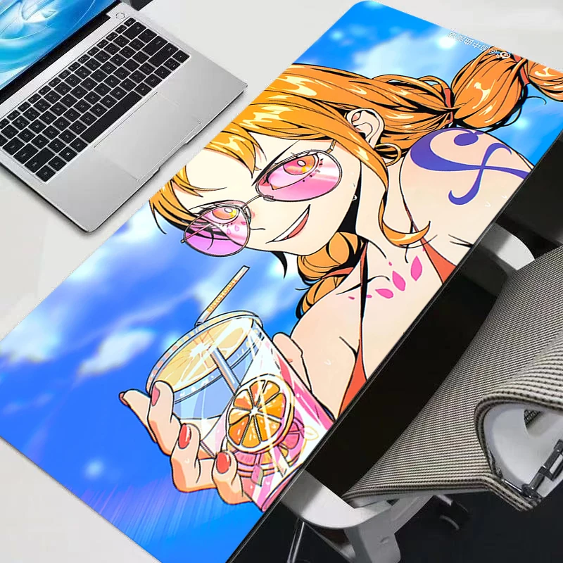 Tapis de souris One Piece, grand tapis de bureau pour gamer, tapis de souris en caoutchouc durable pour ordinateur portable