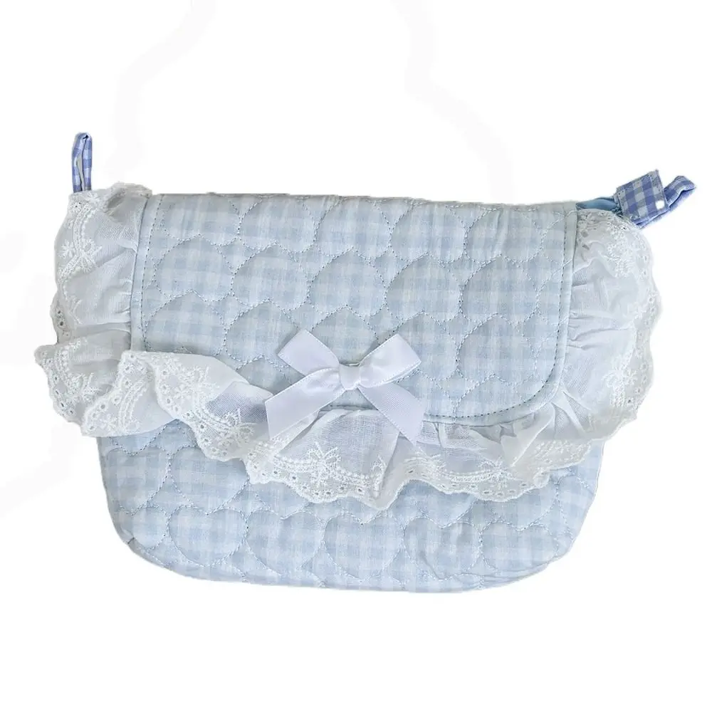 

Женская сумка через плечо с мягкой полиэстеровой подкладкой, милая стильная кружевная сумка с внутренним отделением, сумка в форме сердца со свежим узором, повседневная прогулочная сумка