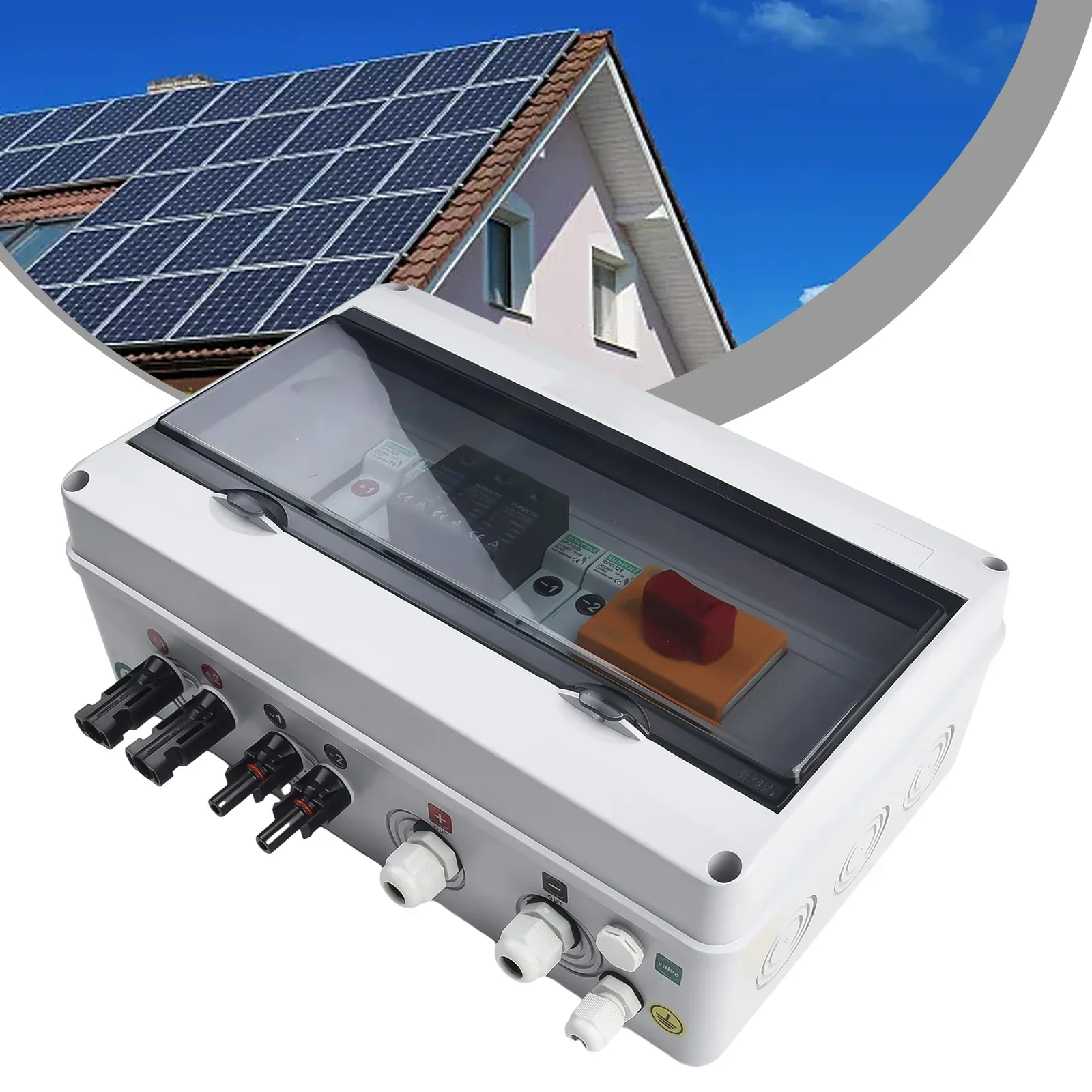 2 In 1 Out PV Combiner Box High Quality PV Array Solar Photovoltaic String Solar 32A Lsolating Switch Combiner Box