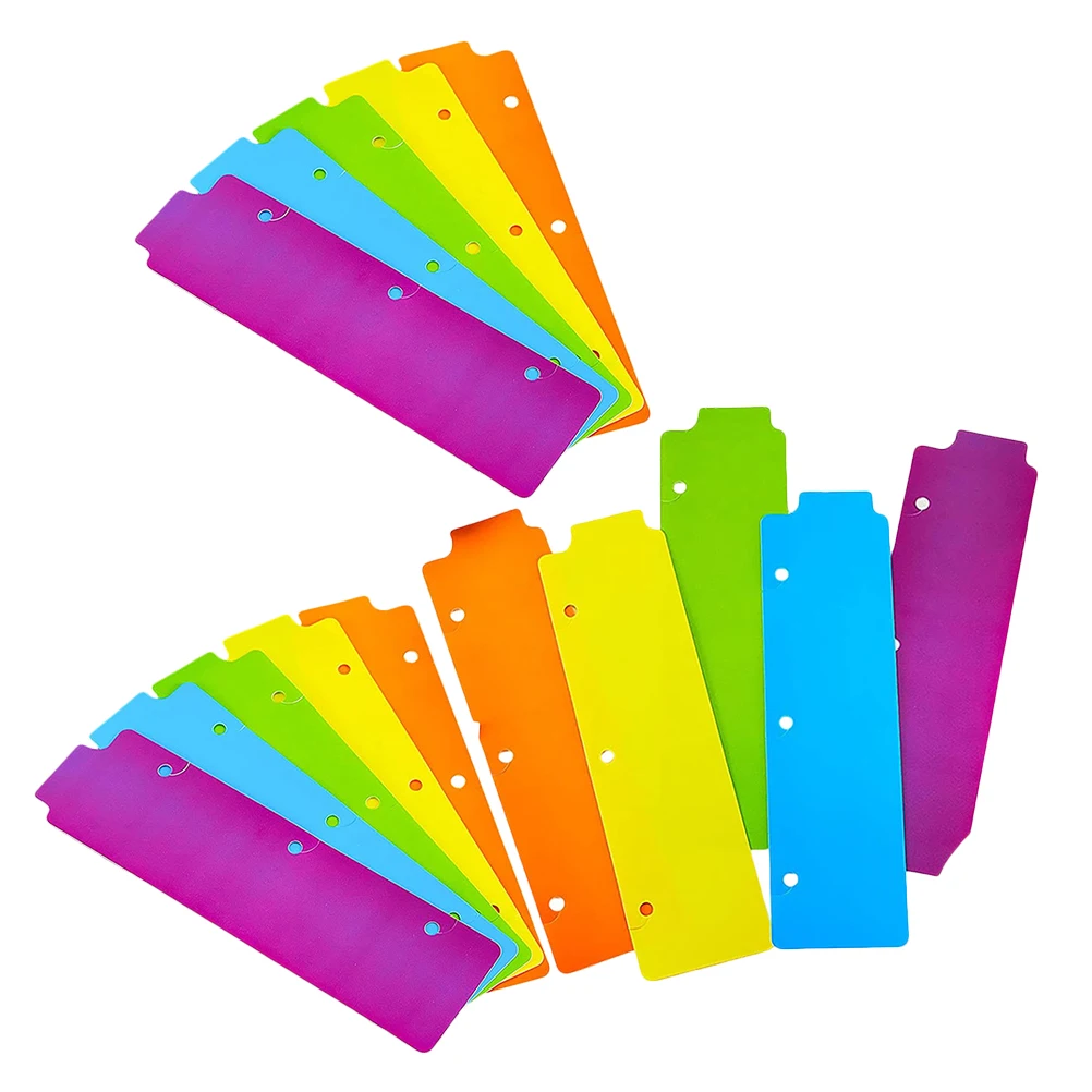 

15pcs Snap-In Binder Bookmarks Repositionable Plastic 3 Ring Tabs For Planner Notebook Document Files Divider Tabs Bookmarks