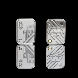 Metal Skull Push Slider Stress Relief Toy Anti Stress EDC Top Spinning Poker Toys Portable Decompress Magnetic Toys Adults Gifts