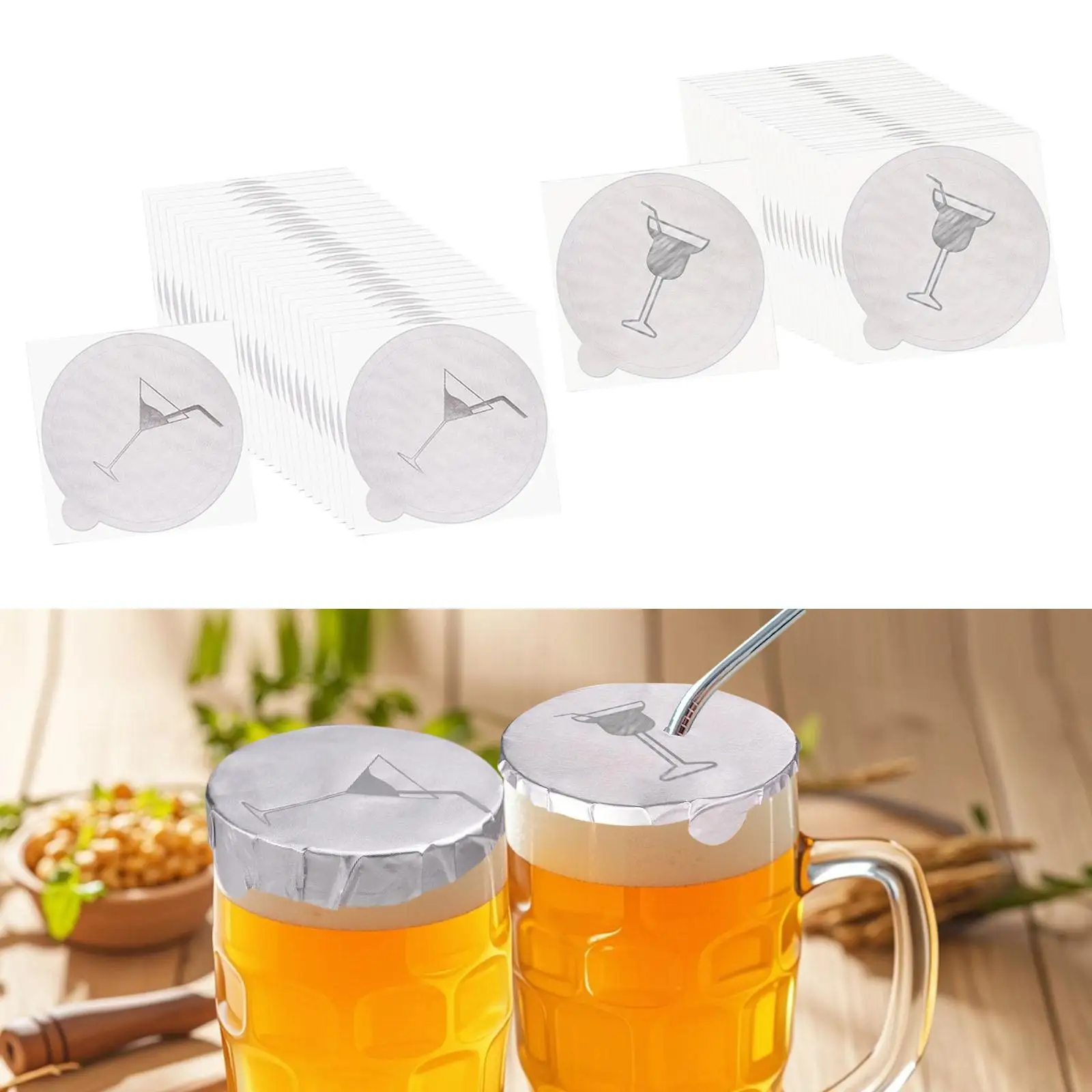 Protective Drink Cap Drink Covers For Beverage Protection Self-Adhesive Cup Protector Glass Cap For Outdoor Event Bar Festivals