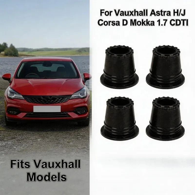 for Astra H/J Mk5 Mk6 Corsa D Mokka 1.7 CDTI Premium 4Pcs Car Fuel Diesel Injector Upper Rubber Seals OE 97376304 Auto Parts