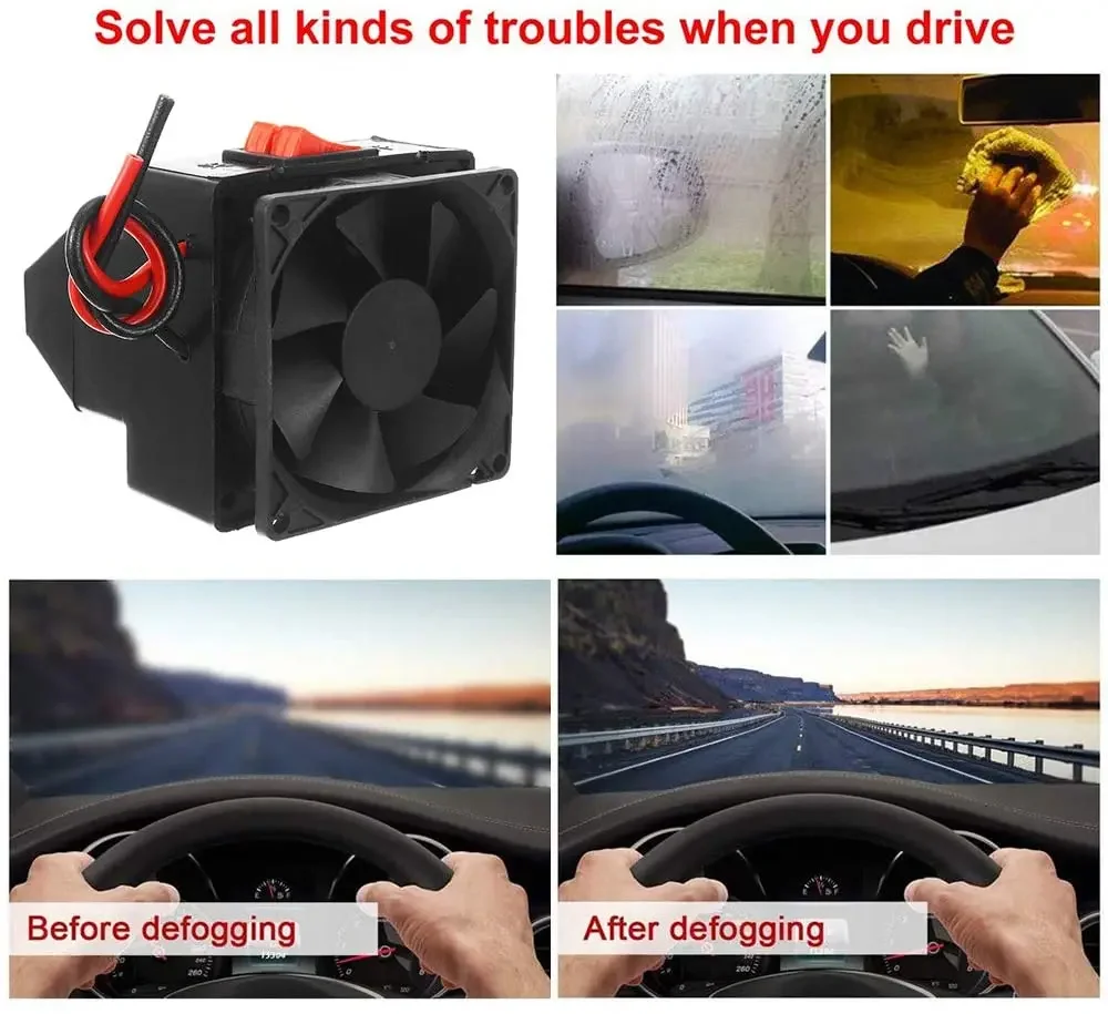 

NEW Portable 12V/24V 300W Car Vehicle Heating Heater Hot Fan Driving Defroster Demister For Vehicle Temperature Control Device