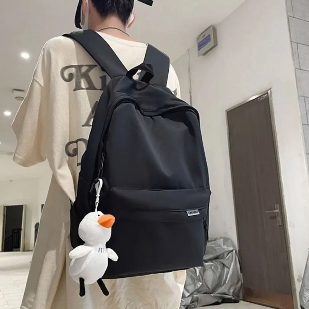 

Large Capacity Backpack Casual Look Japanese Style Students Schoolbag Multiple Pockets Waterproof Teenage Nylon Book Bag