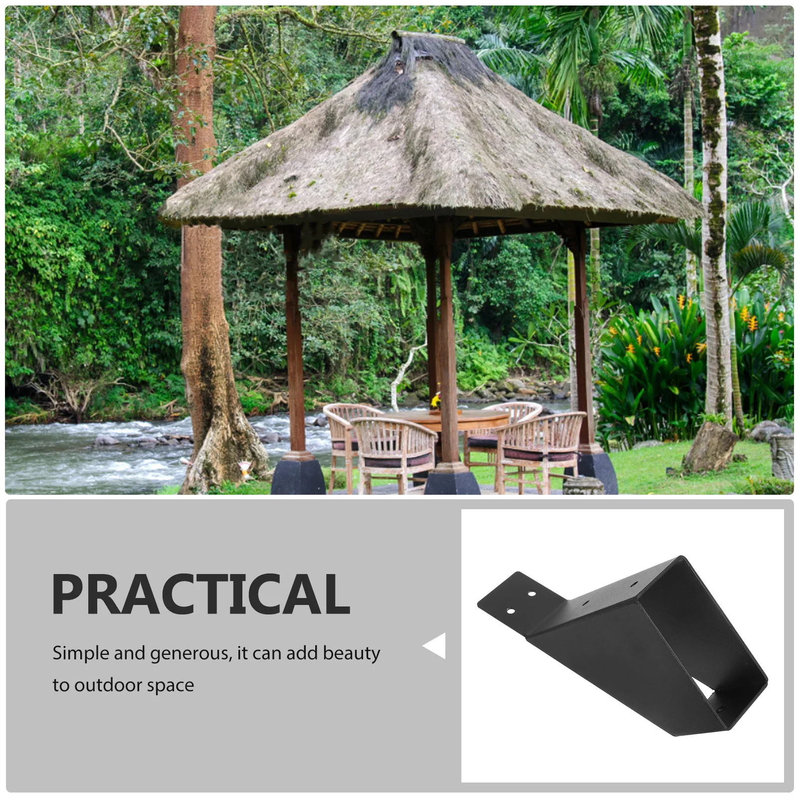 

Pergola Bracket 45-degree Angle Support Metal Canopy Connect Cap Frame Connector for 2x4 Wood Post Heavy Duty Outdoor Structures