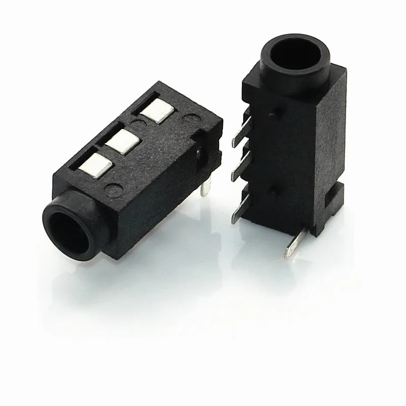 10pcs 3.5 headphone jack audio jack PJ-320 3 /4 pins female connector DIP stereo headphones PJ-320B