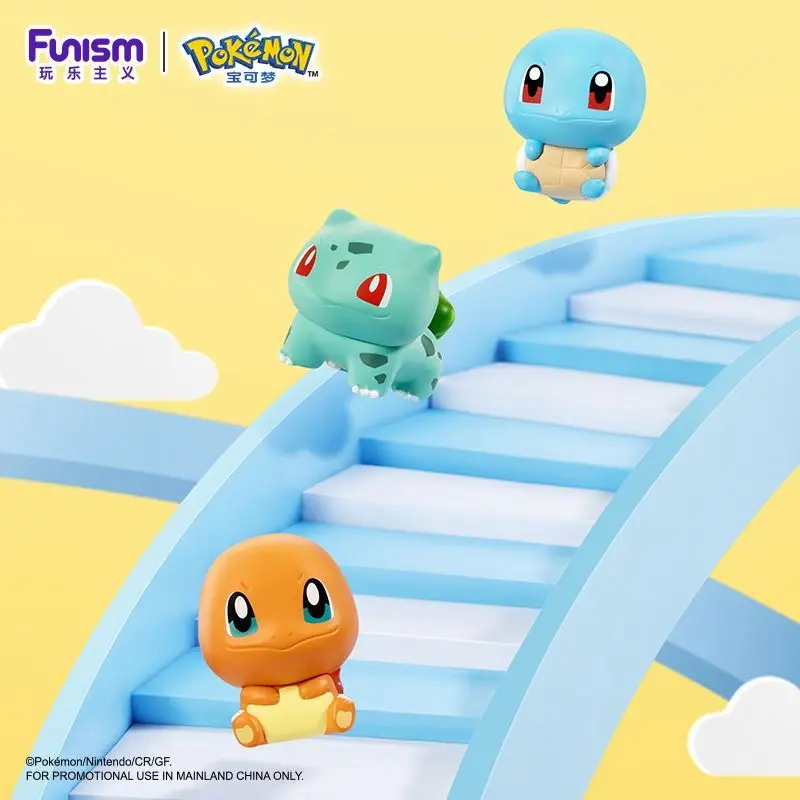 Original pokemon animação jogo brinquedos periféricos pikachu charmander psyduck gengar mew anime modelo de ação figuras coleção