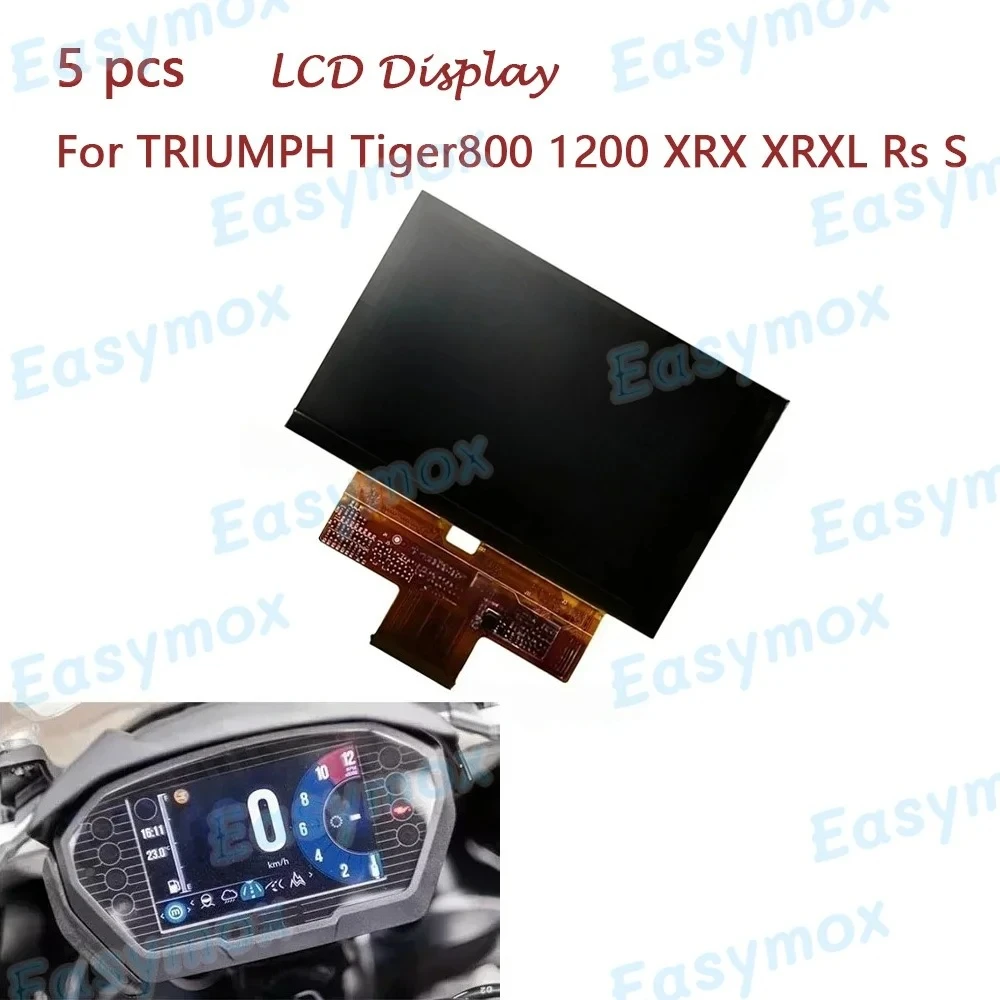 5 pcs Display for TRIUMPH Tiger800 1200 XRX XRXL Rs S Motor Dashboard Instrument Cluster LCD Speedometer Replacement