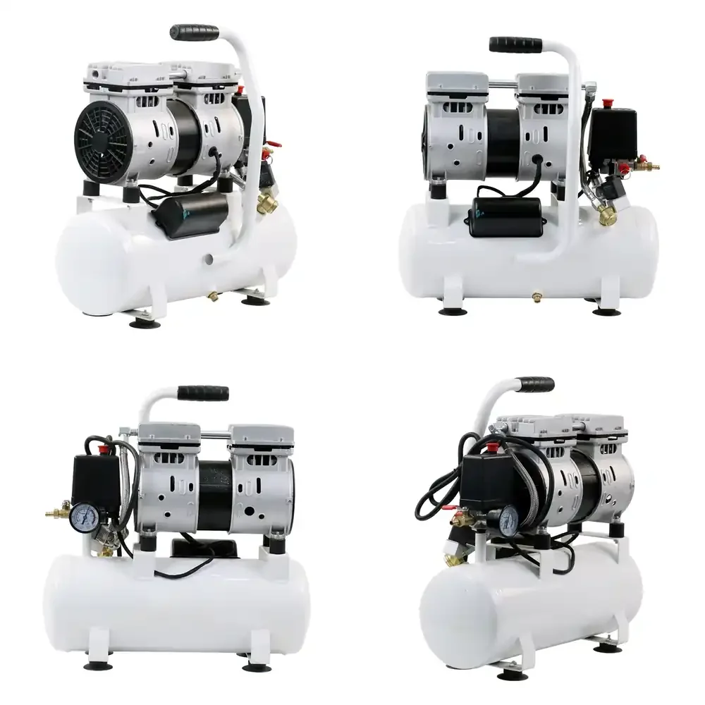 Professional High Quality 9L 0.75HP 8Bar Silent Oil Free Portable Air Compressor