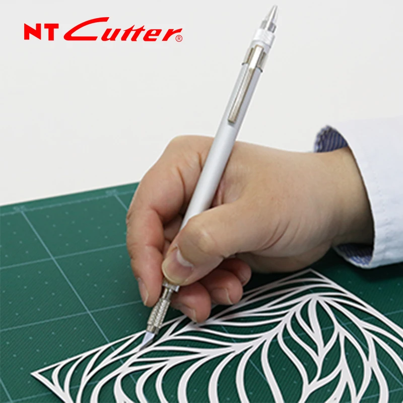 Japan NT Cutter D-1000 All-metal art knife pen knife craft knife hand-carved Design Knife for Precision Work with 10pcs blades