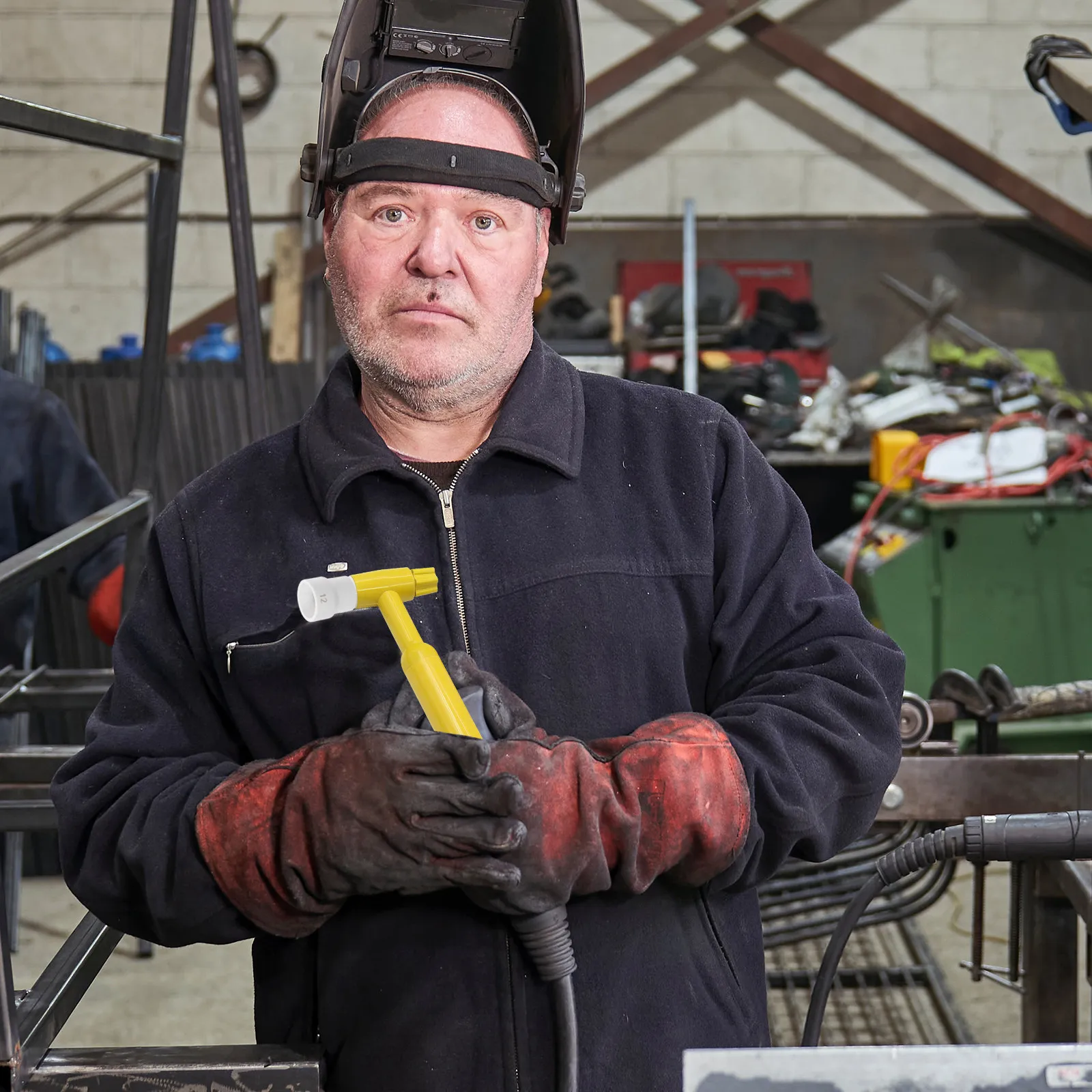 

Комплект из 2 керамических сменных колпачков-насадок для сварочной горелки TIG, эргономичный аксессуар для сварки TIG