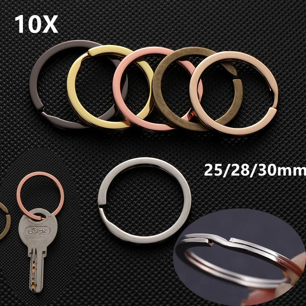 

10pcs/lot 25mm 28mm 30mm Useful Connectors Pocket Stainless Steel Carabiner Key Chain Split Key Ring