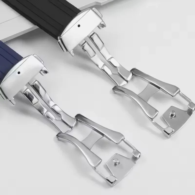 حزام ساعة مطاطي لأوميغا فرس البحر 300 مرصد الغوص استبدال الأصلي أسود أزرق مقاوم للماء ساعة اكسسوارات الفرقة 20 مللي متر