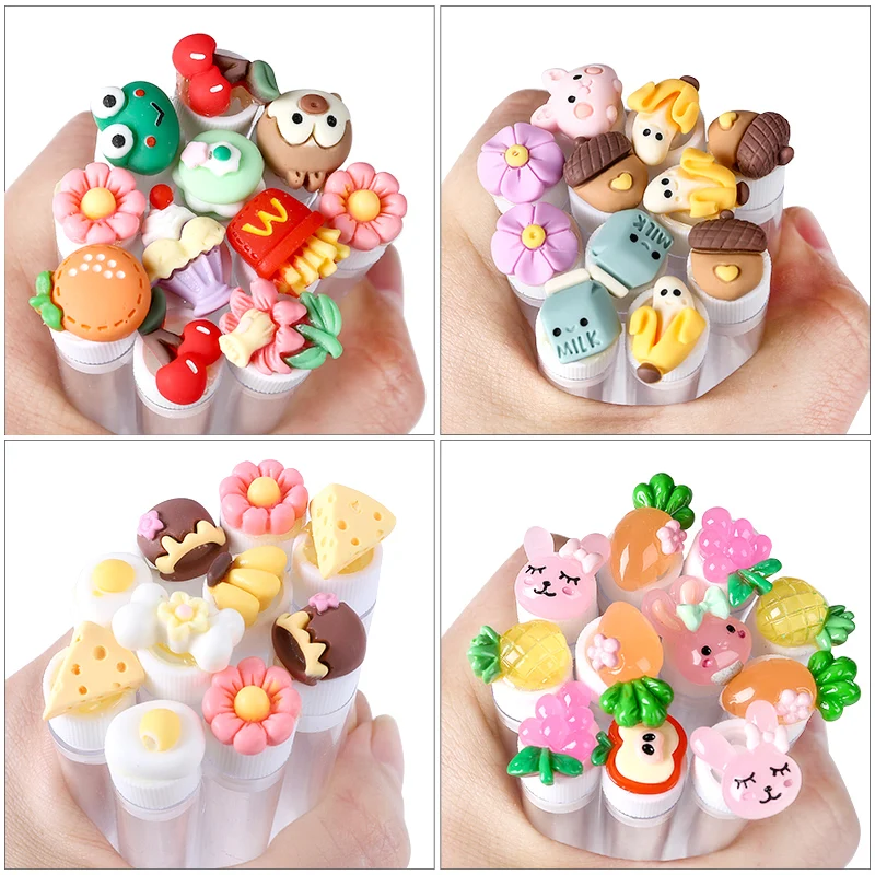 Tube de brosse à cils de noël, 20 pièces, brosse à sourcils réutilisable, anti-poussière, fournitures d'extension de cils, bâton de décoration en résine faite à la main