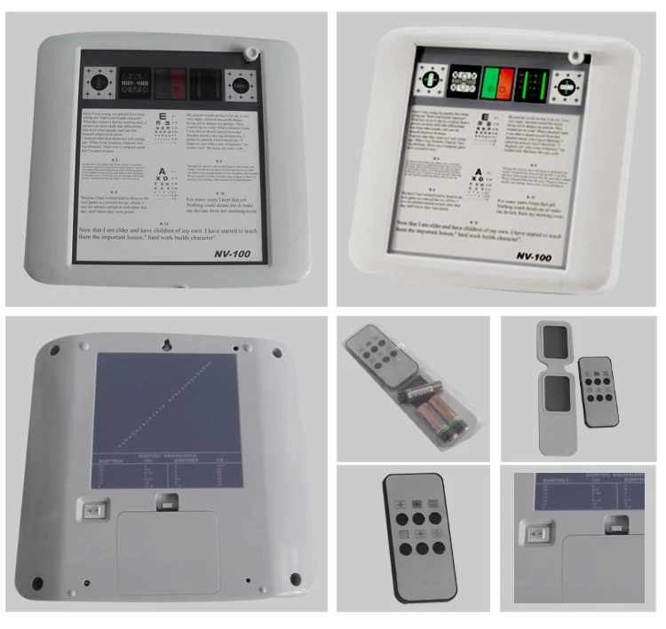 Optical Use Multifunctional Acurity Chart Near Visual Chart Optotypes Eye Care Vision Tester Examination Ophthalmic Equipment