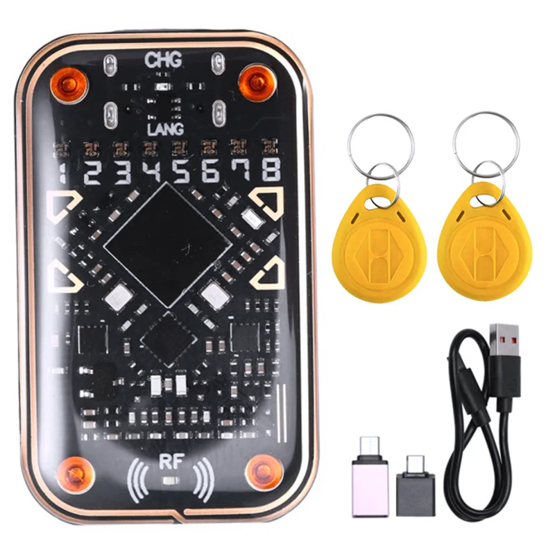 

B24B Chameleon Ultra V2.0 RFID Smart Chip Reader Smart Card Emulator+2X5200 Keychain 125K 13.56M Card Decode NFC Duplicator