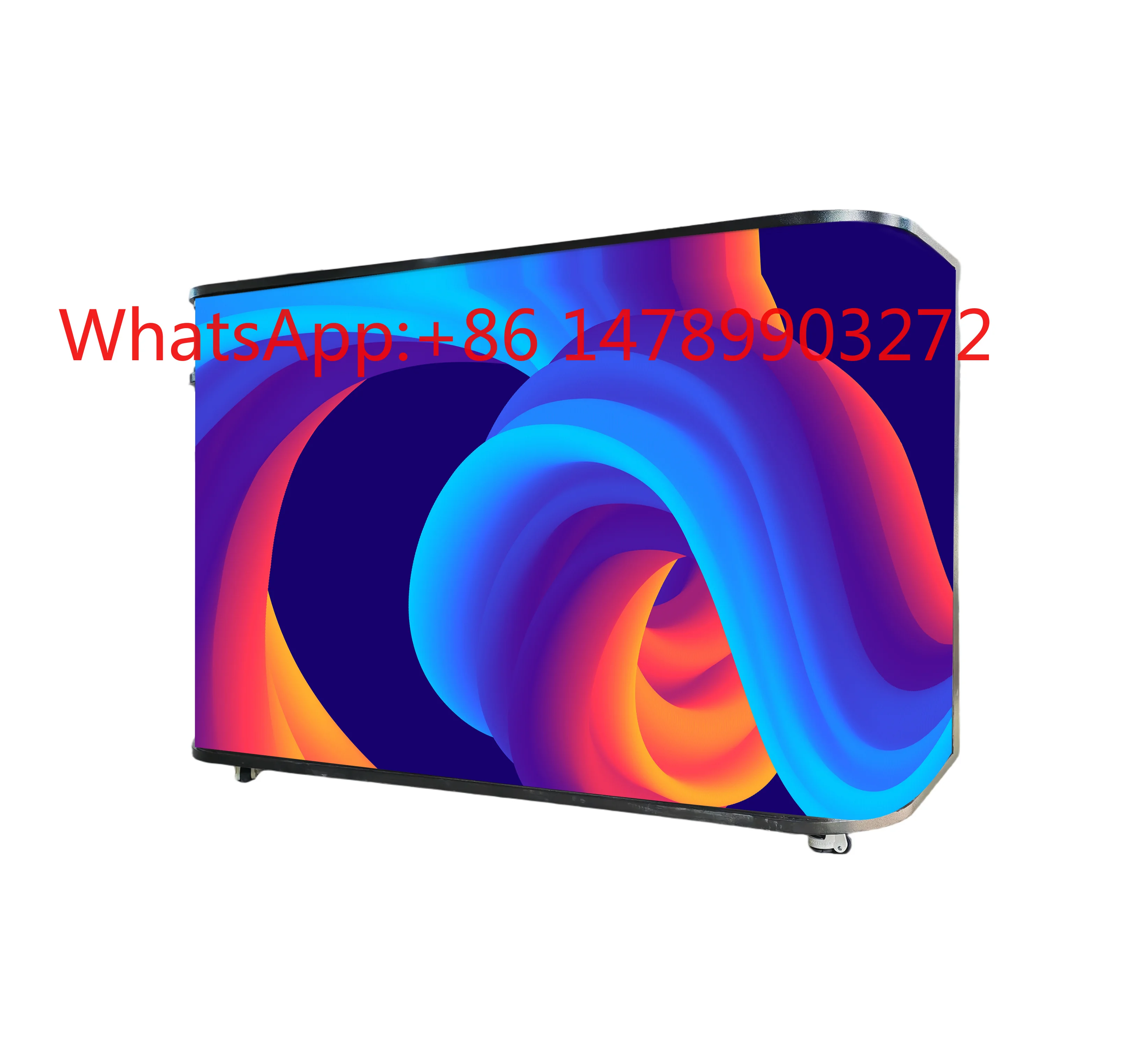 P1.86 Long Model UHD LED DJ Booth Front Desk Screen Flexible Curved Splicing Magnetic Front Maintenance Design 650CD Brightness