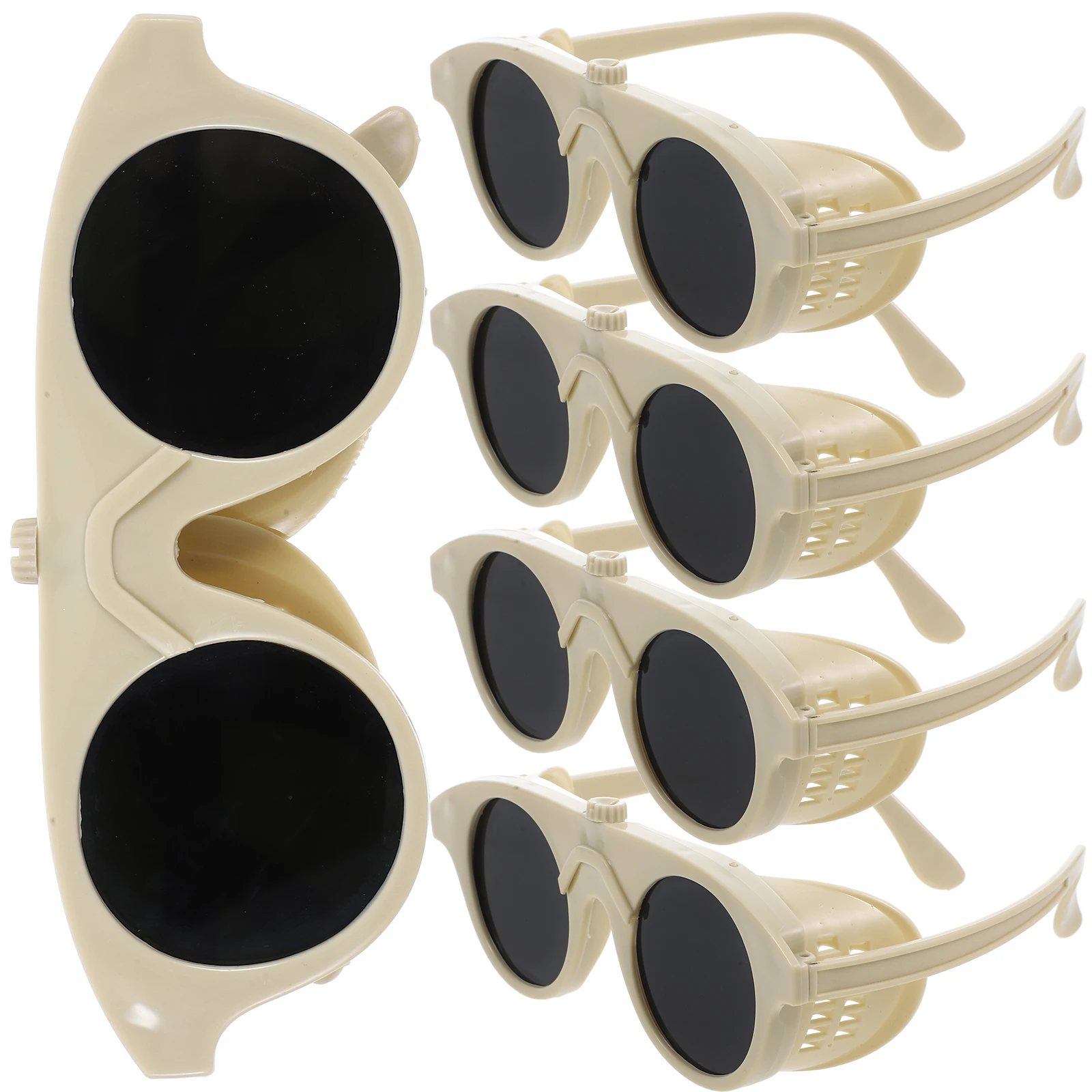 

5pcs Welding Protective Glasses Plastic Eye Safety Goggles Durable Men Anti Impact Dust Proof Grinding Operation Welding