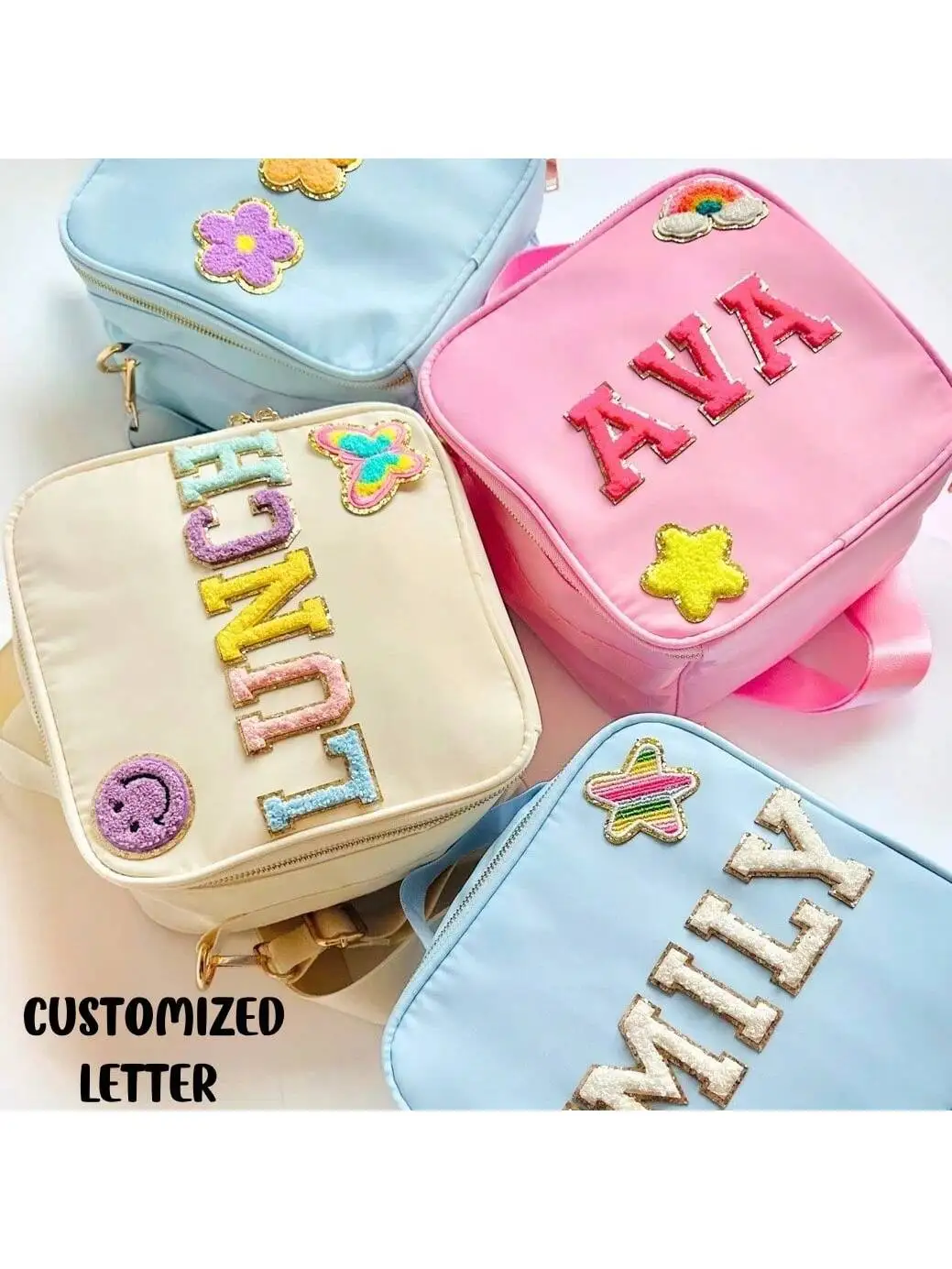 

Letter customized portable insulated lunch bag, travel picnic camping lunch insulated bag, the best gift for mother to child, bi