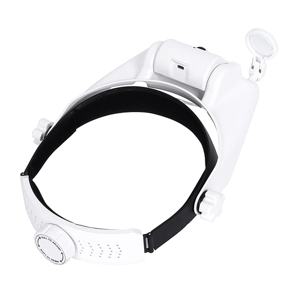 EYFL-USB Wiederaufladbare Brille Lupe Uhrmacher Reparatur Werkzeug LED Stirnband Lupe 1,5X 2X 2,5X 3X 3,5X 8X