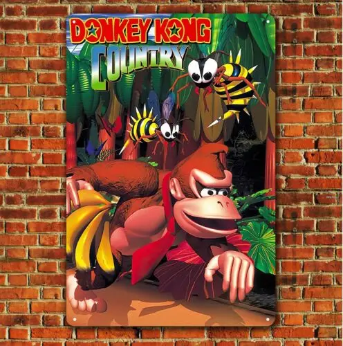 Country Retro Video Game Metal Poster - 20x30cm (8x12 inch)