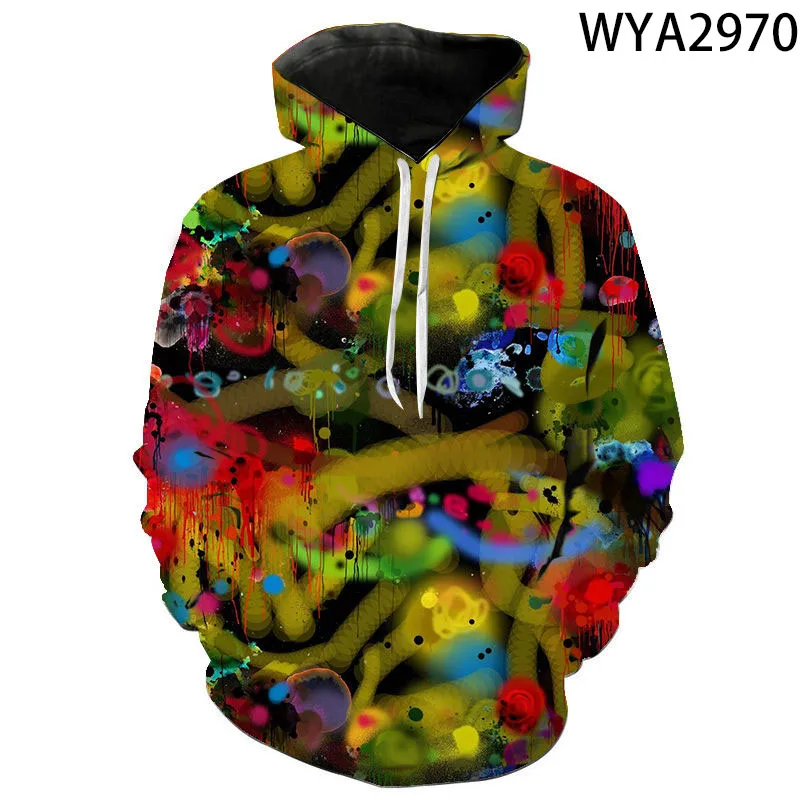 Hoodies 3D Print Anime Grunge Graffiti Sweatshirts Boys Girls Cartoon Hooded Sweatshirts Kids Fashion Pullovers Clothes Coat