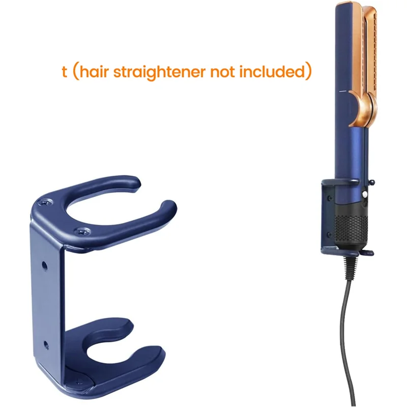 WORTHOWN-Staffa di supporto per montaggio a parete per piastra per capelli per Dyson Airstrait HT01 Staffa per montaggio a parete in metallo per appunti