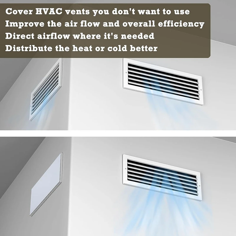 MLGB-5Pcs Magnetic Vent ครอบคลุม,5X12 นิ้วสําหรับพื้น,ผนัง,หรือเพดานช่องระบายอากาศและ Air Registers, สําหรับ RV, บ้าน HVAC และช่องระบายอากาศ AC