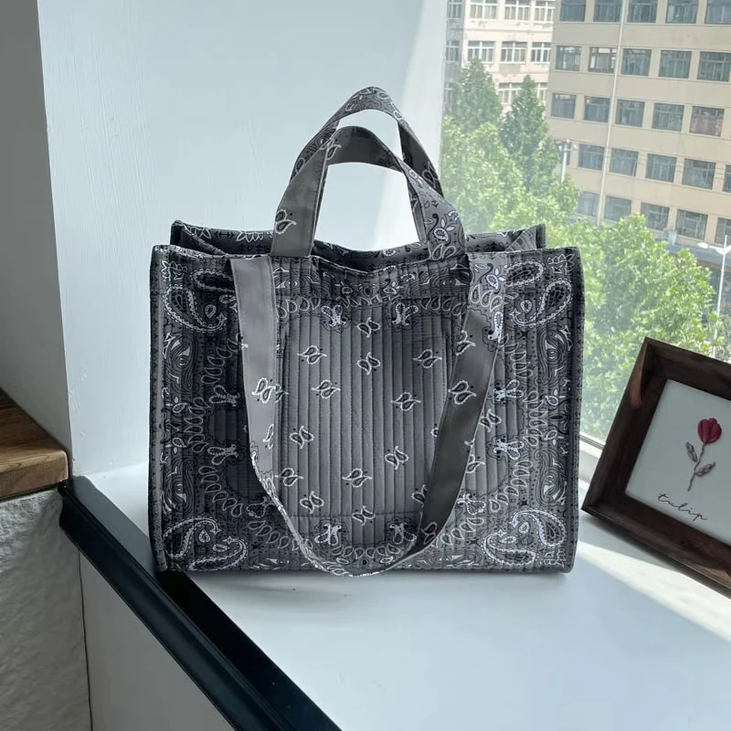 Böhmische Künstlerische Vintage-Blumenmuster-Tragetasche, Damen-Schultertasche, Große Vielseitige Handtasche für Pendeln, Arbeit und Einkaufen – Detail 15
