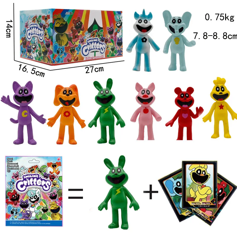 Anime nachtmerrie critters Lachende Critters Figuras Hoofdstuk Catnap Catnat Game Figures 3-5 inches PVC Model speelgoed set Kids Geschenken