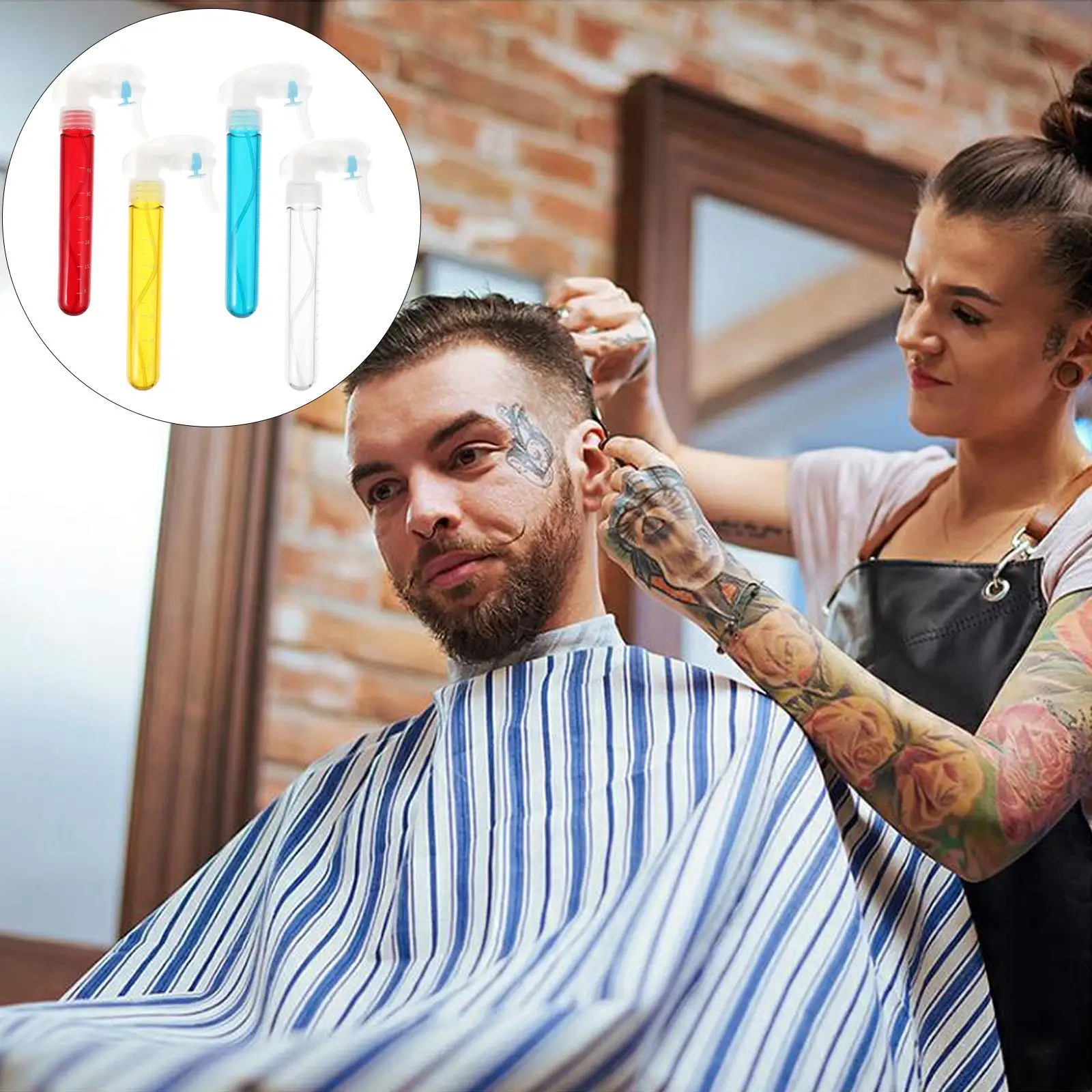 4-delige spuitflessen Plastic transparante strakke afdichting fijne mist kapsalon hervulbare meneer container watersproeier