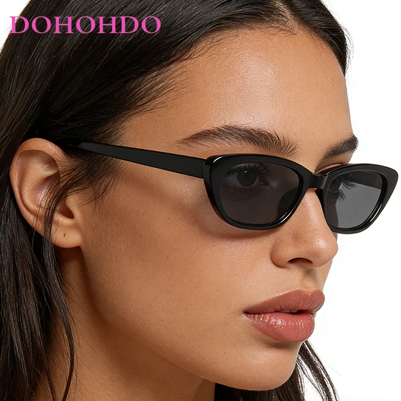

Vintage Cat Eye Women Sunglasses Trendy Small Frame Sun Glasses For Men Luxury Brand Design Outdoor Travel Eyewear Male UV400